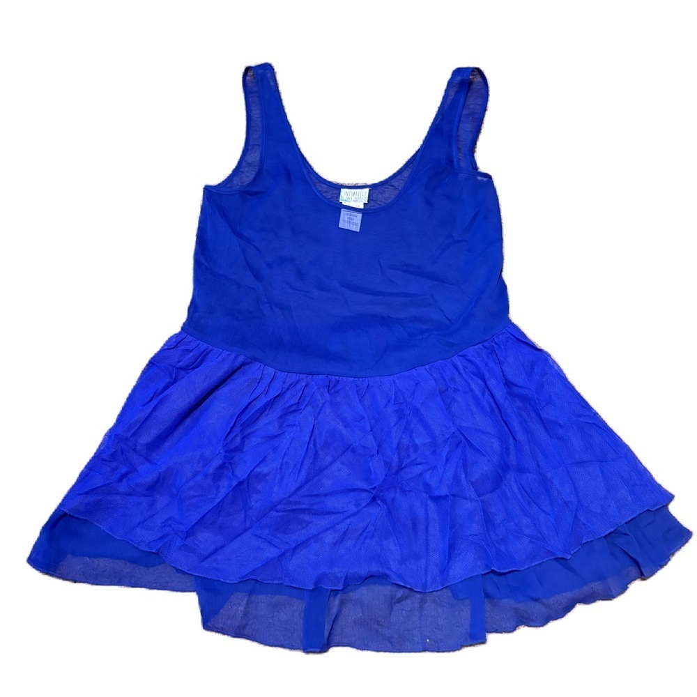 Intimately Free People Royal Blue Tank Top XS Sheer Sleeveless Top